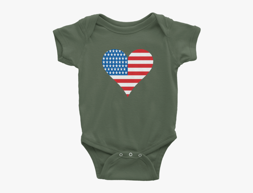 American Flag Onesie, Heart, Heart Flag, American Pride, - My Grandma Is Crazy Onesie, HD Png Download