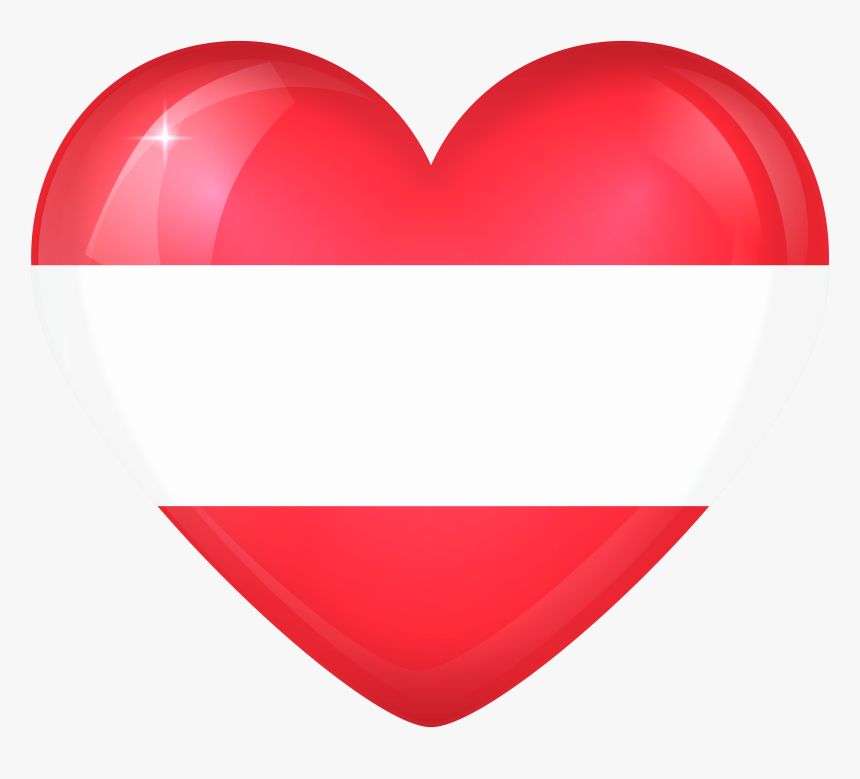 Austria Large Heart Gallery - Flag, HD Png Download