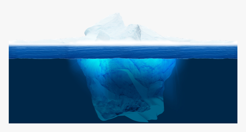 Iceberg Drawing Underwater - Iceberg, HD Png Download