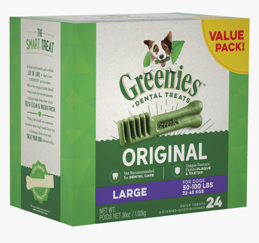 Greenies Original Large Dog Dental Treats, HD Png Download