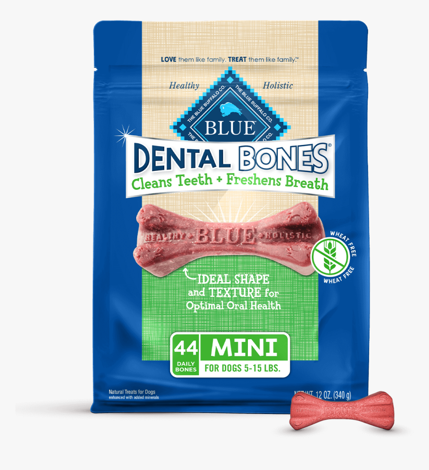Blue Dental Bones Mini Size Dog Treats - Blue Buffalo Dental Bones, HD Png Download