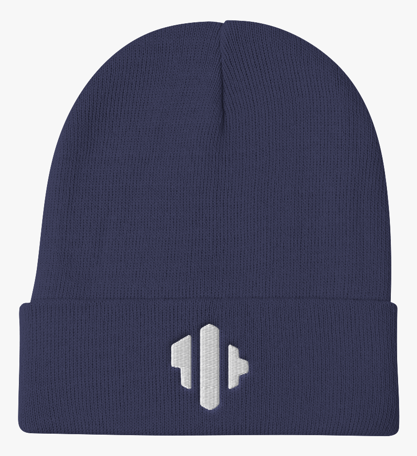 Logo White Mockup Navy - Beanie, HD Png Download