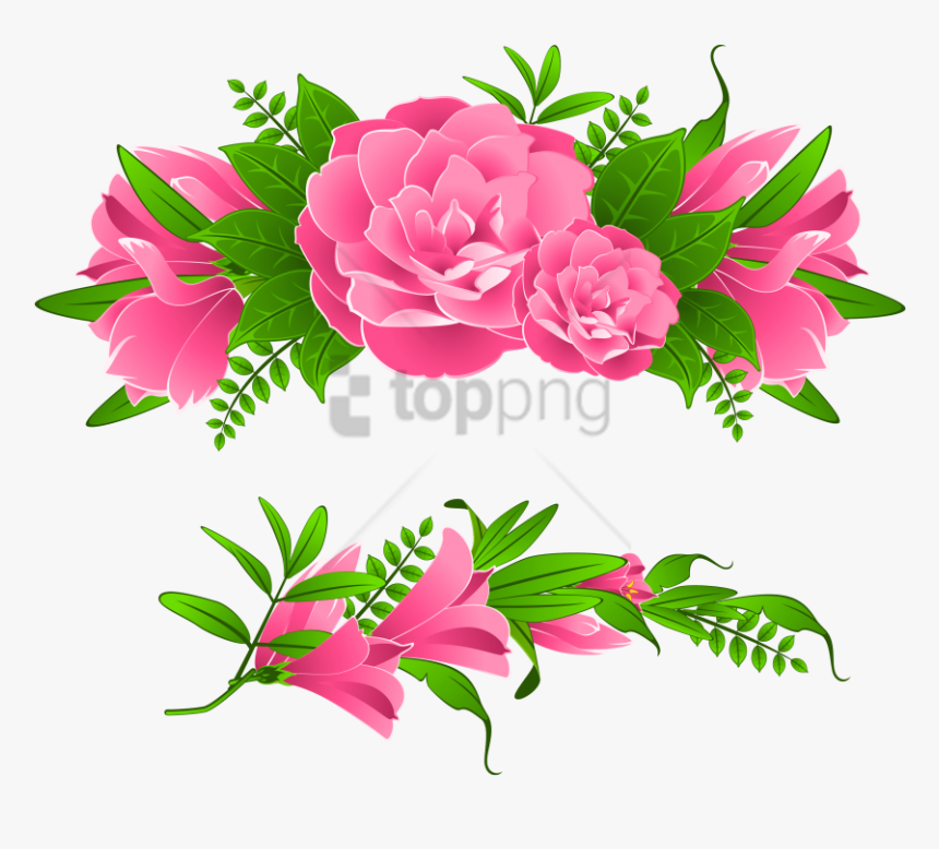 Free Png Transparent Flowers Border Png Image With - Flower Clipart Border Png, Png Download