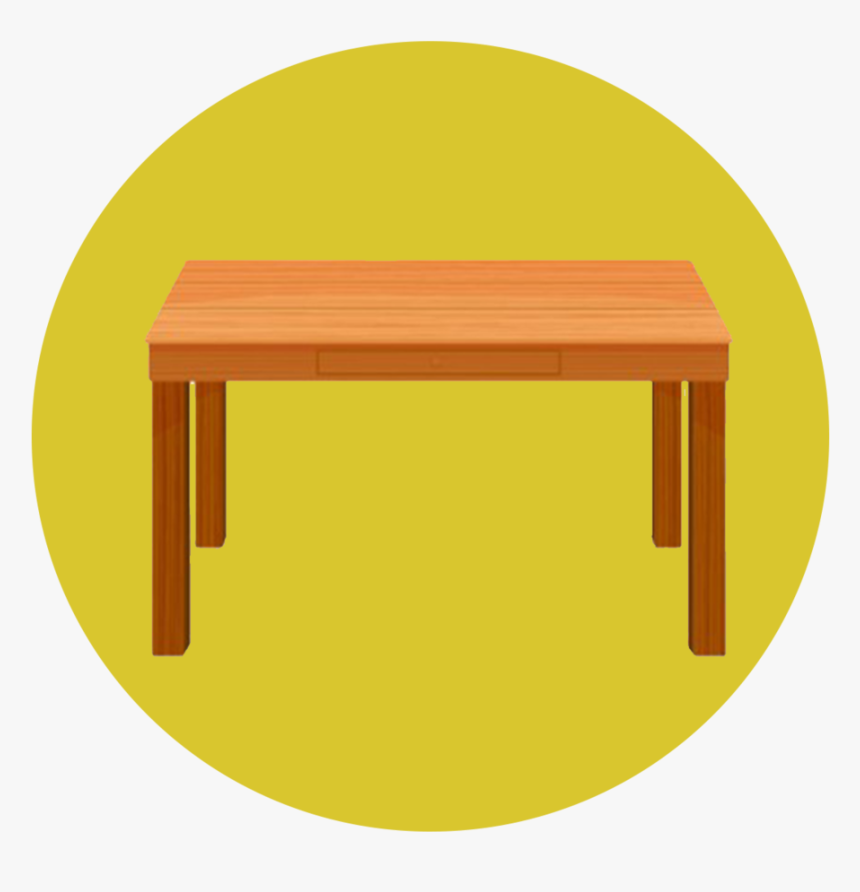 Table-yellow - Bench, HD Png Download