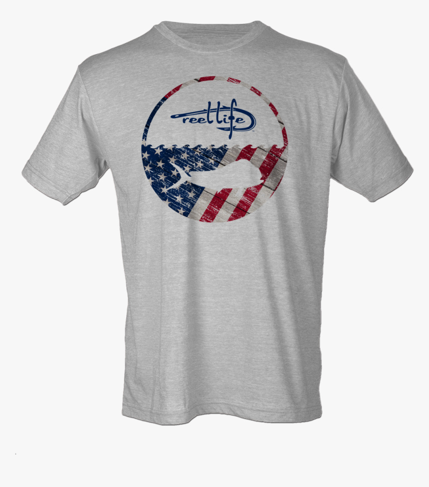 Men S Waterman Usa Mahi Mahi Short Sleeve Fishing T-shirt - Tultex 0241 Heather Gray, HD Png Download