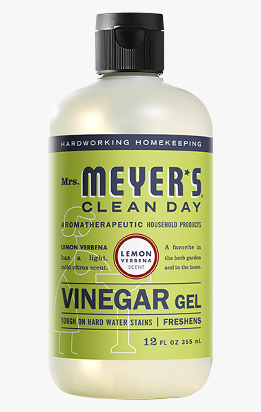 Mrs Meyers Lemon Verbena Vinegar Gel No Rinse Cleaner Bottle, HD Png