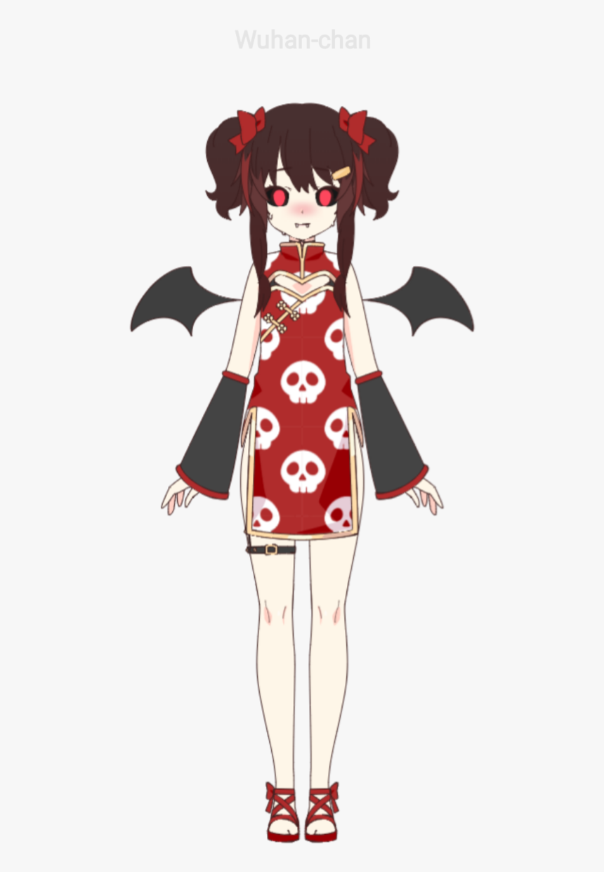 Wuhan-chan Cartoon Illustration Costume Design - Love You Corona Chan, HD Png Download