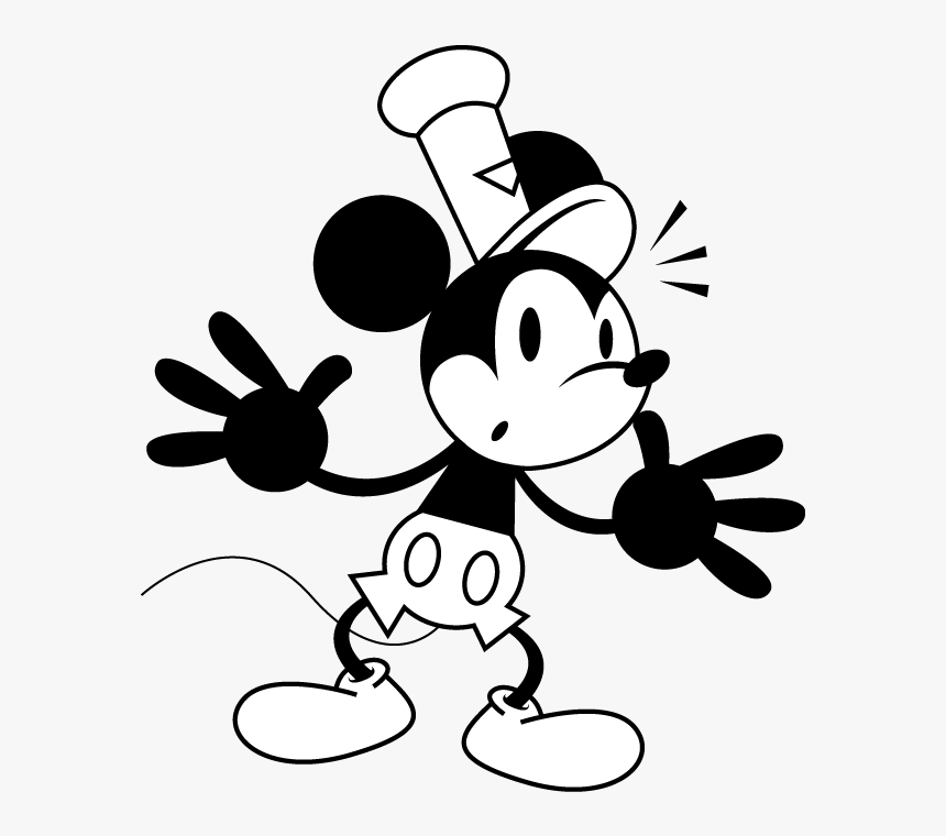 Mickey Mouse Black And White Toon, HD Png Download