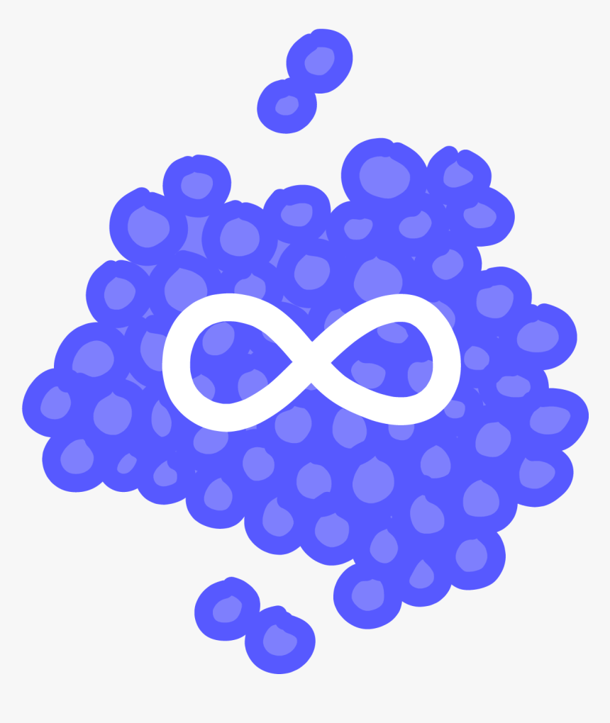 Image Of A Blue Cancerous Cell With A White Infinity - Circle, HD Png Download