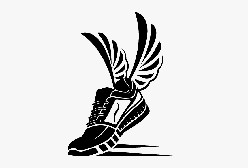 Sport Shoe Icon Speeding Running - Winged Shoe, HD Png Download
