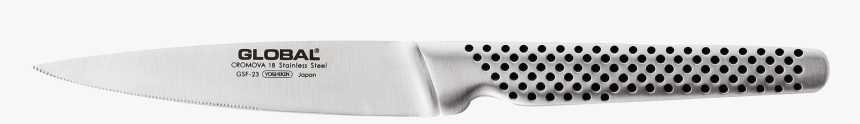 11cm Serrated Steak Knife 
 Title Global Gsf23 - Hunting Knife, HD Png Download