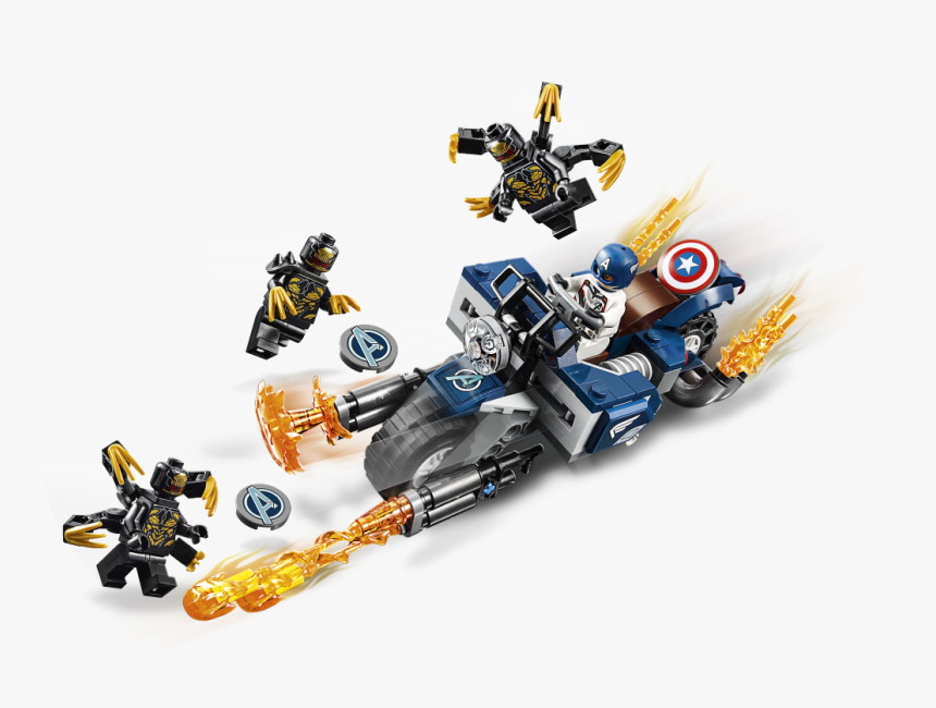 Lego Super Heroes Captain America Outriders Attack, HD Png Download