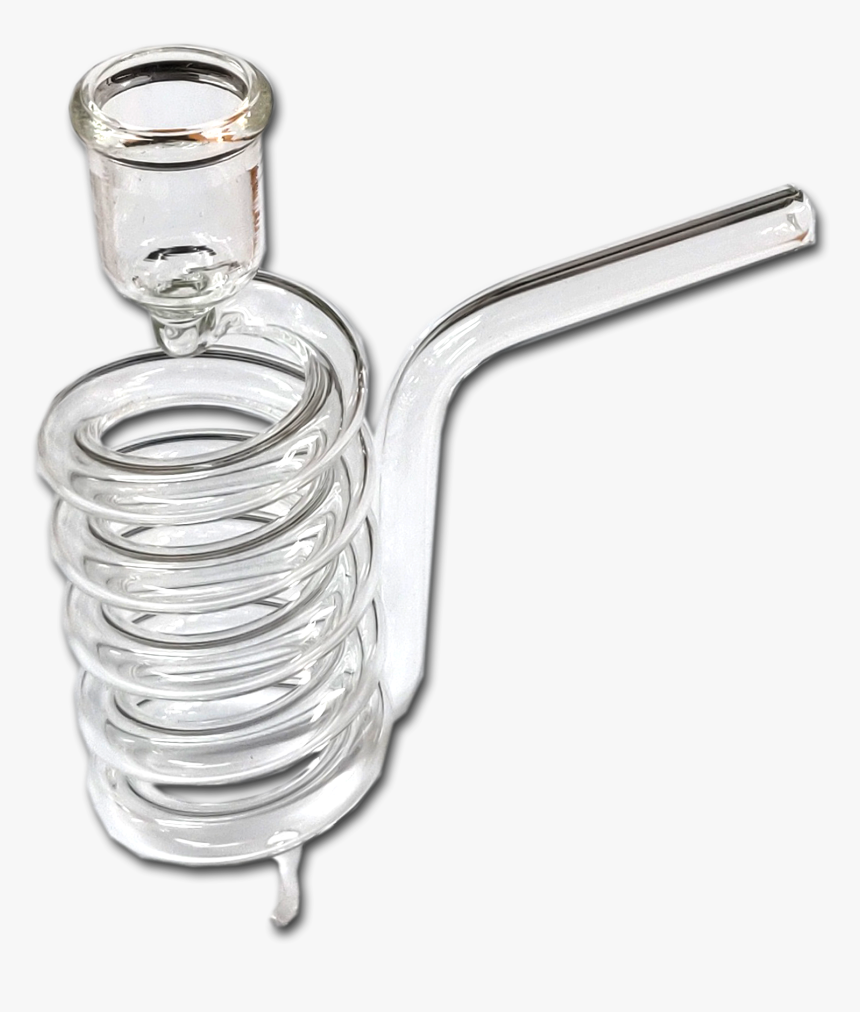 Large Glass Free-standing Spiral Pipe - Barware, HD Png Download