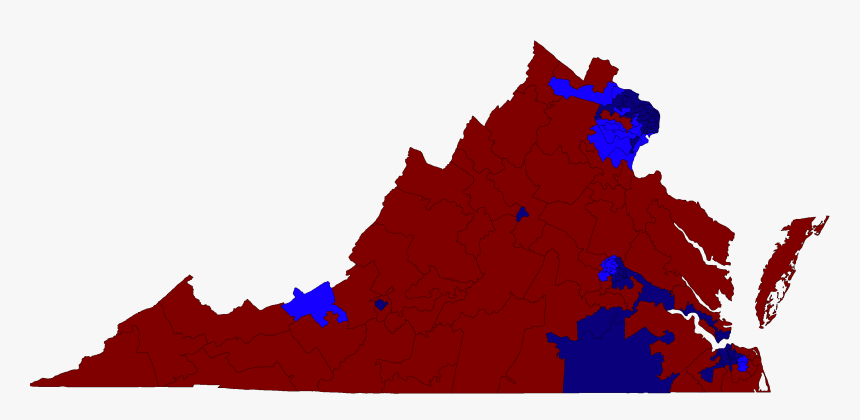 Virginia House Of Delegates Election Results Map 2017 - Virginia Election Results 2019, HD Png Download