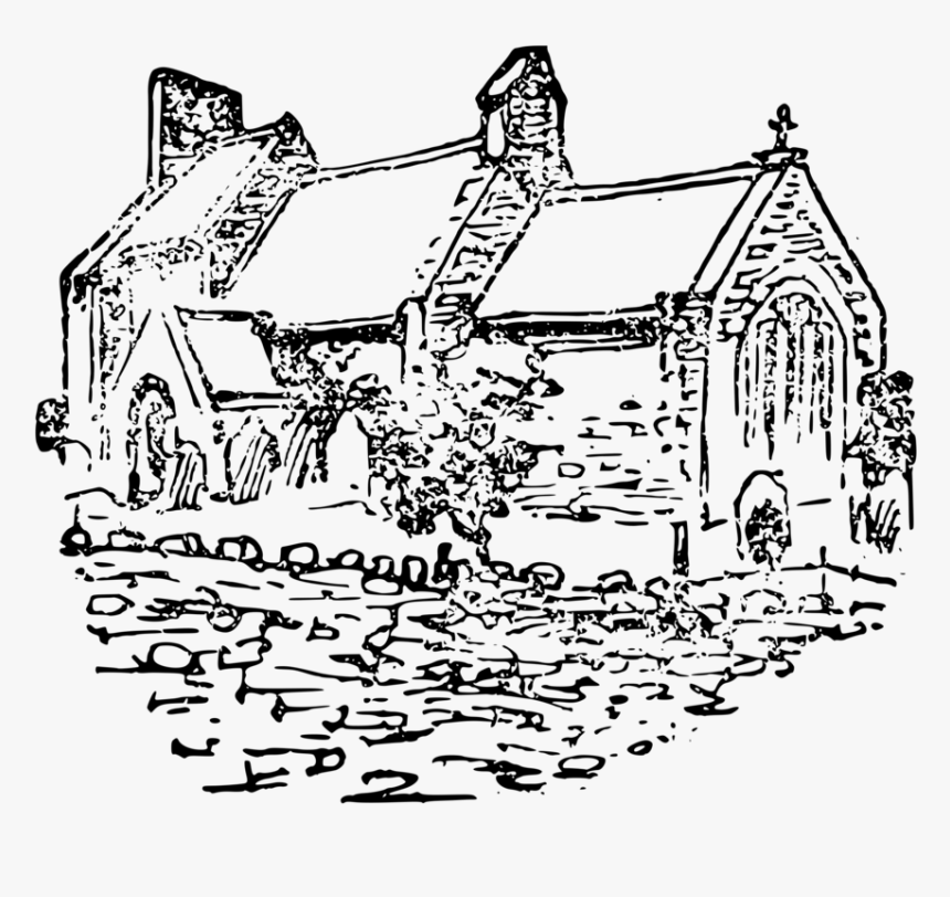 Building,line Art,drawing - Line Art, HD Png Download