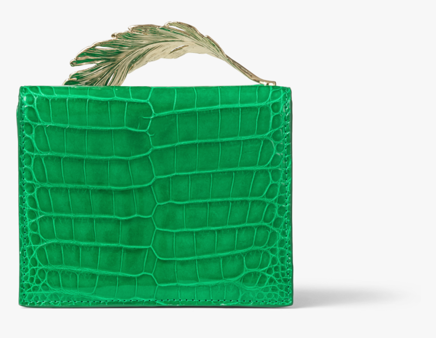 Emerald Lisse Alligator With Light Gold Feather Data - Birkin Bag, HD Png Download