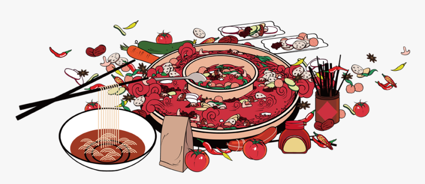 Transparent Appetizers Clipart - Chinese Hot Pot Illustration, HD Png Download