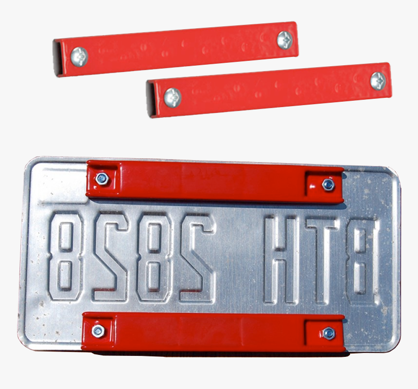 Rubber Coated Magnetic License Plate Holder Magnets - Metal, HD Png Download