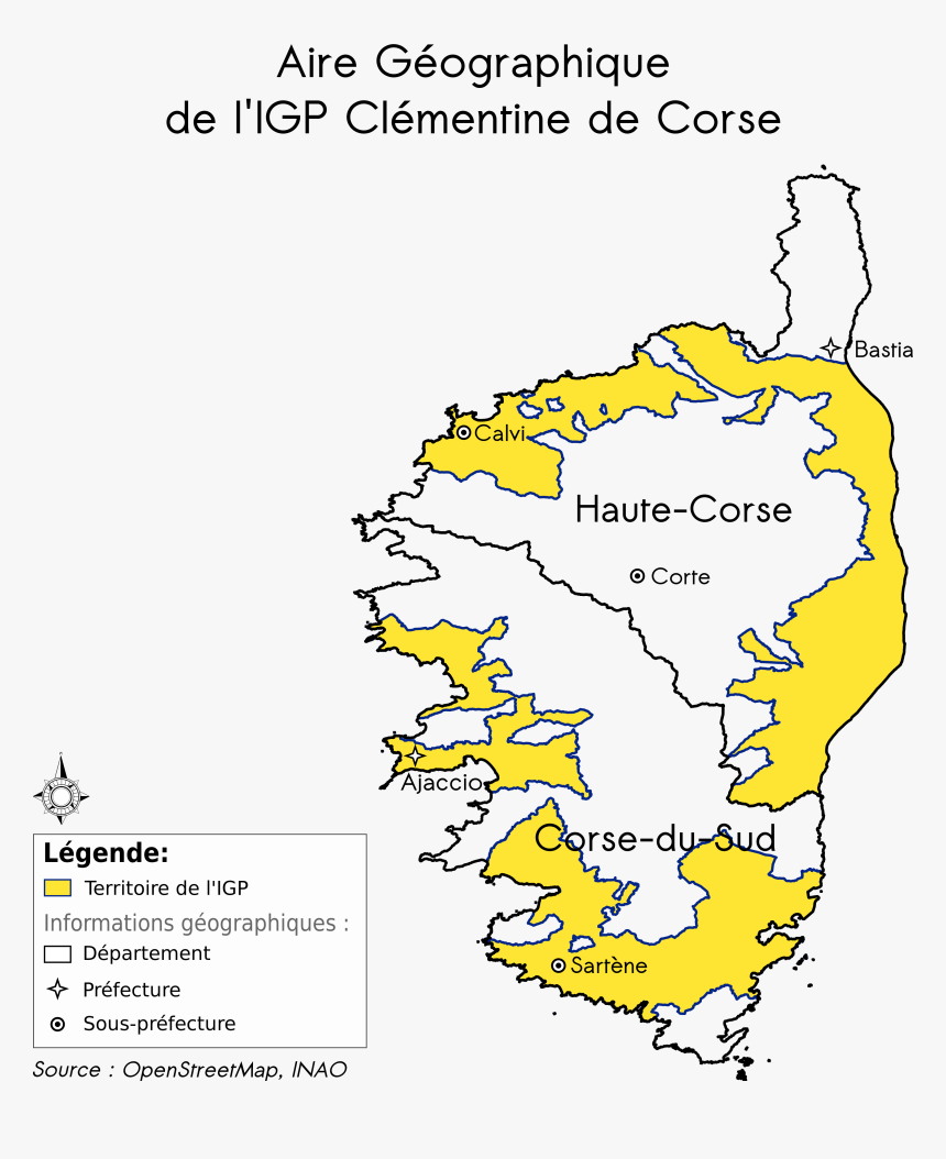 Igp Clementine Corse - Clémentinier Corse, HD Png Download