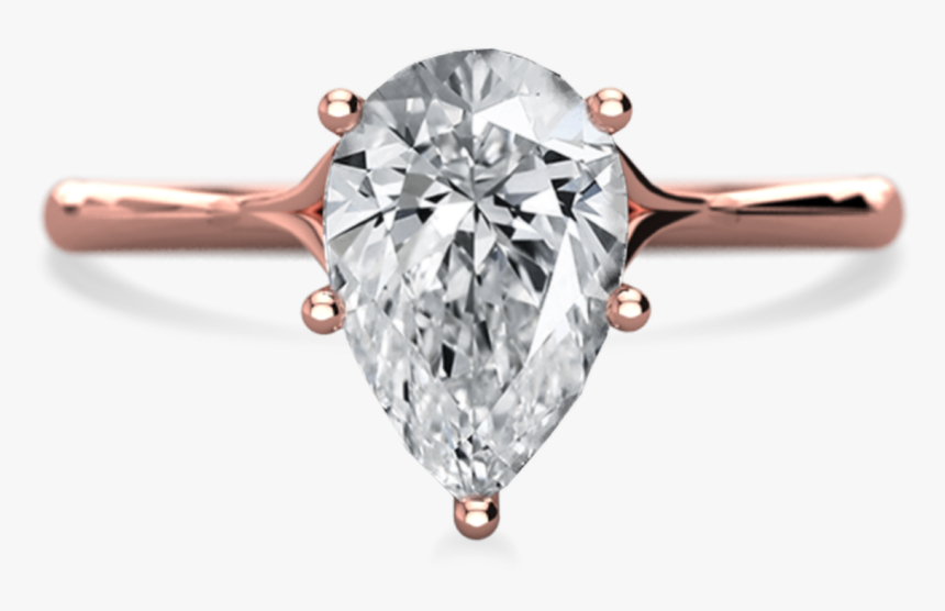Clementine Pear Cut Solitaire - Engagement Ring, HD Png Download