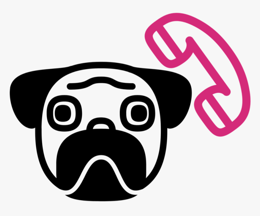 Pug Phone Pink - Pug, HD Png Download