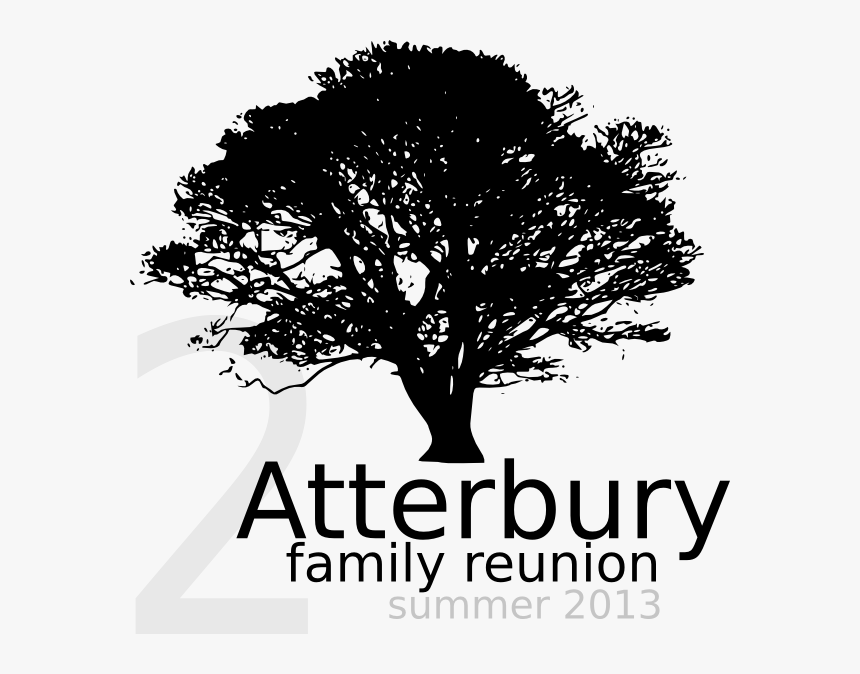 Png Black And White Family Reunion Clipart Black And - Vector Black And White Tree, Transparent Png