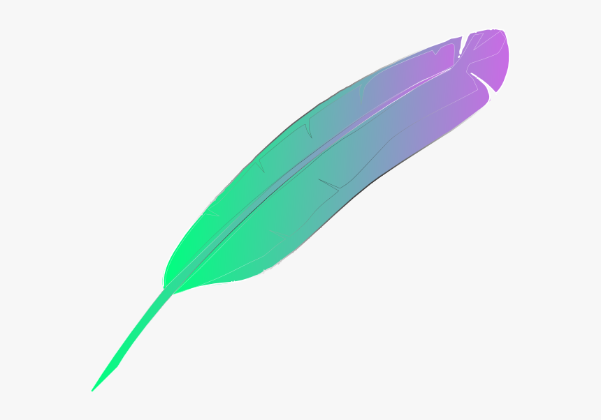 Tryae Feather Greenpurp Clip - Tryae Feather Greenpurp Clipart, HD Png Download