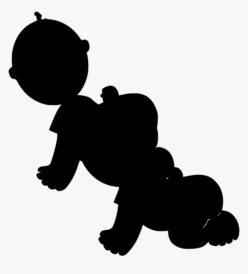 Silhouette Baby Clipart Png, Transparent Png