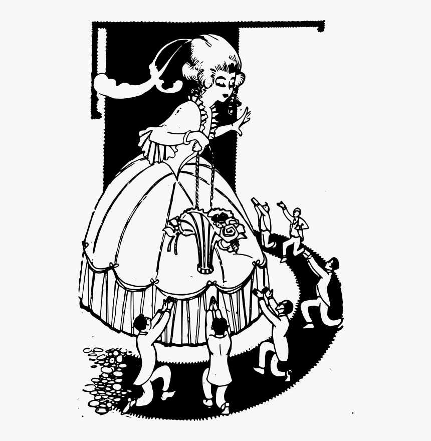 Lady With Little Men In Circle - Illustration, HD Png Download