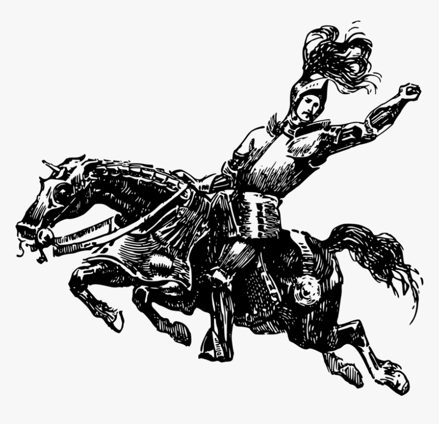 Visual Arts,horse,chariot - Knight Riding Horse Transparent, HD Png Download