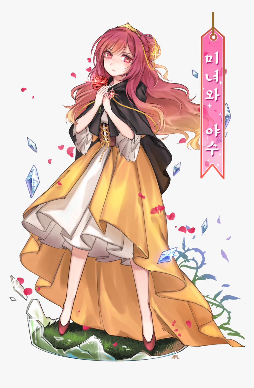 Render Byakuren Hijiri Blancanieves - Black To Blonde Hair Anime, HD Png Download
