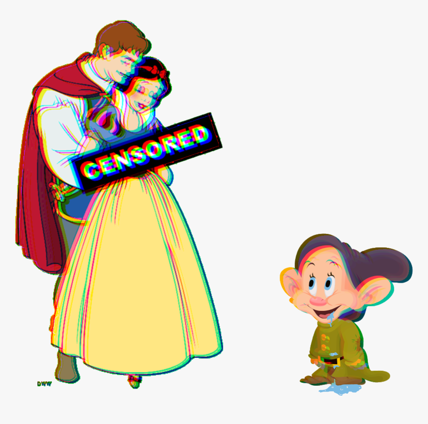 #ftestickers #censored #glitch #cartoons #blancanieves - Snow White And Prince, HD Png Download