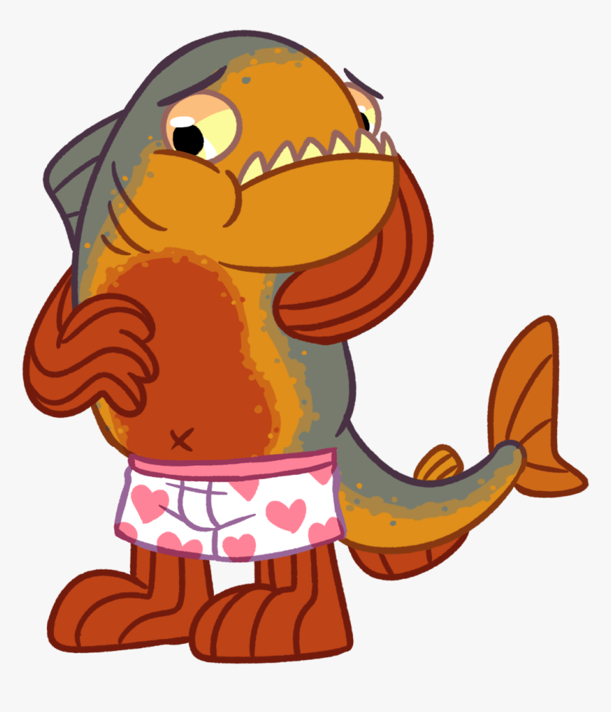 Chubby Piranha In Boxers , Png Download - Cartoon, Transparent Png