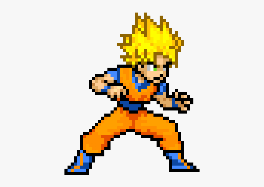 Goku Ssj Pixel Art, HD Png Download