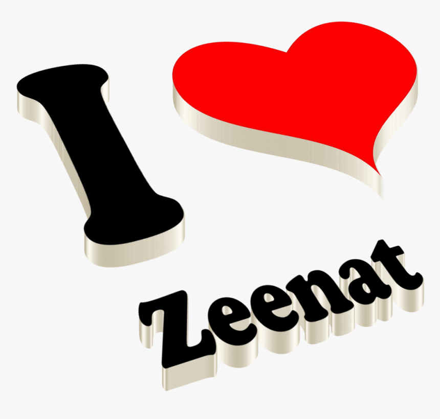 Zeenat Heart Name Transparent Png - Loku Name, Png Download