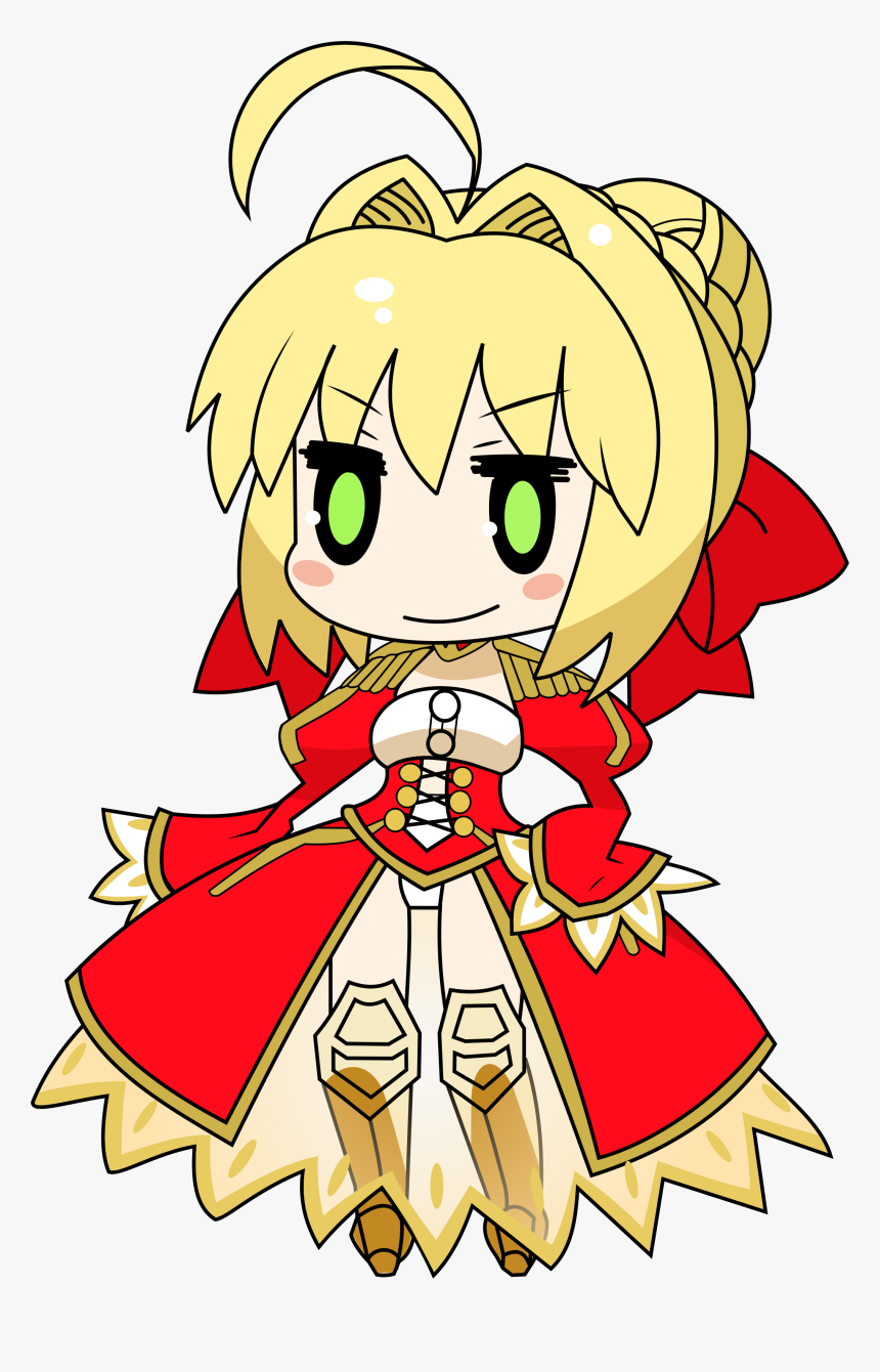 Free Red Lightsaber Png - Fate Extra Saber Chibi, Transparent Png