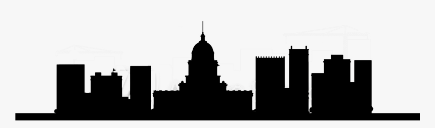 Charleston Skyline Silhouette Gray, HD Png Download