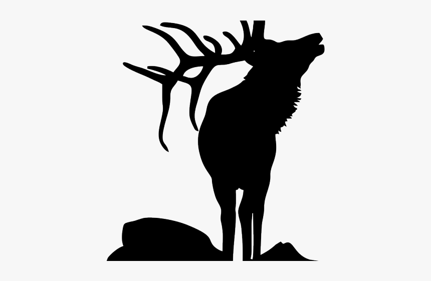 Deer And Tree Silhouette, HD Png Download