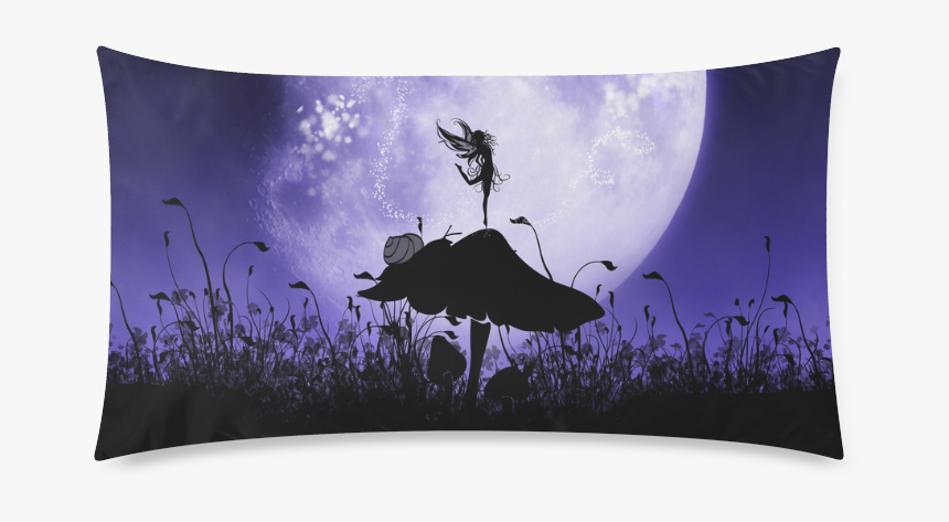 A Beautiful Fairy Dancing On A Mushroom Silhouette - Reindeer, HD Png Download