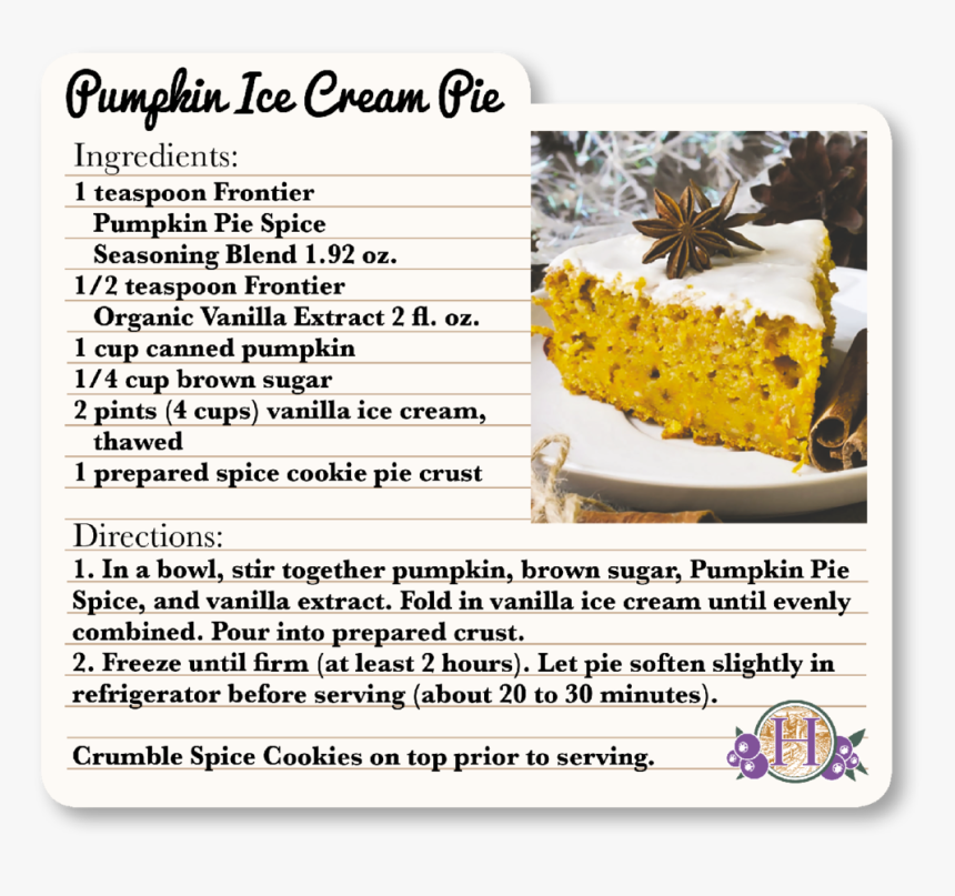 Pumpkin Ice Cream Cake, HD Png Download