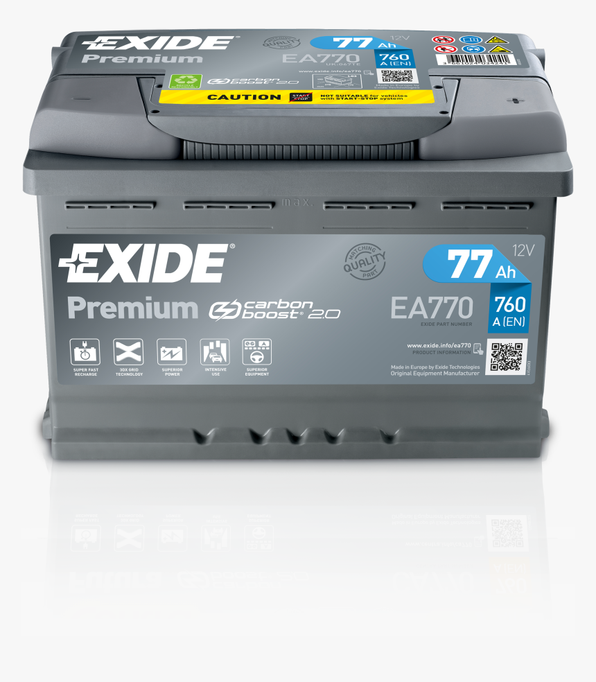 Exide Start Stop Battery, HD Png Download