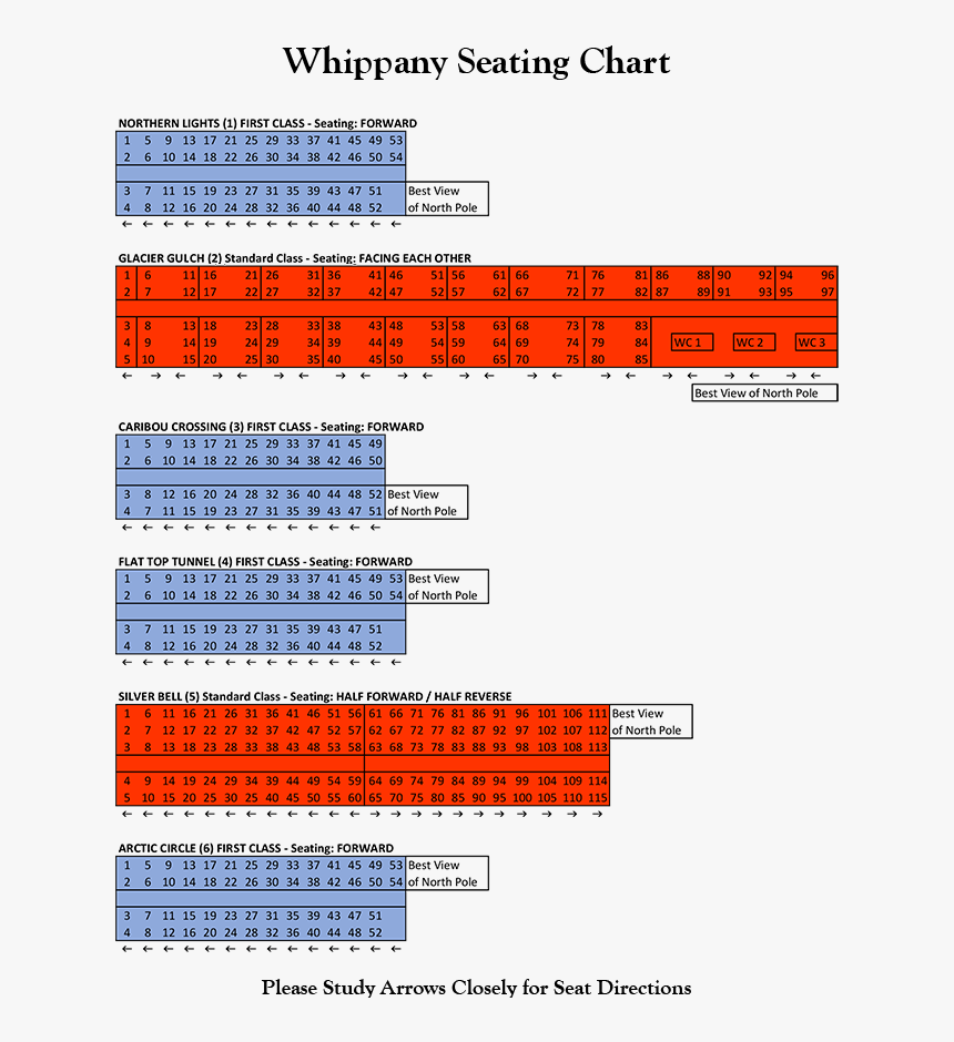 Do You Have A Seating Chart Which Direction Do Seats - Polar Express Train Ride Seating, HD Png Download