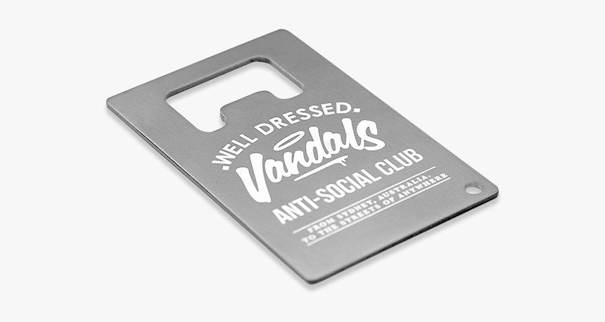Welldressedvandals Antisocialclub Bottleopener 02 Blk - Memory Card, HD Png Download