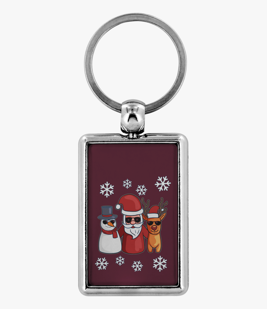 Santa Snowman Reindeer Keychain For Men Women Key Chain, - Gift, HD Png Download