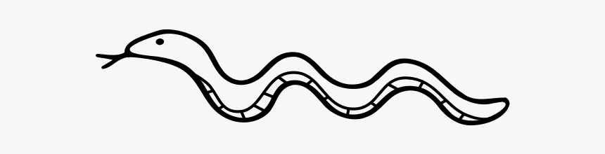 Snake Outline Vector Image - Snake Black And White Clipart, HD Png Download