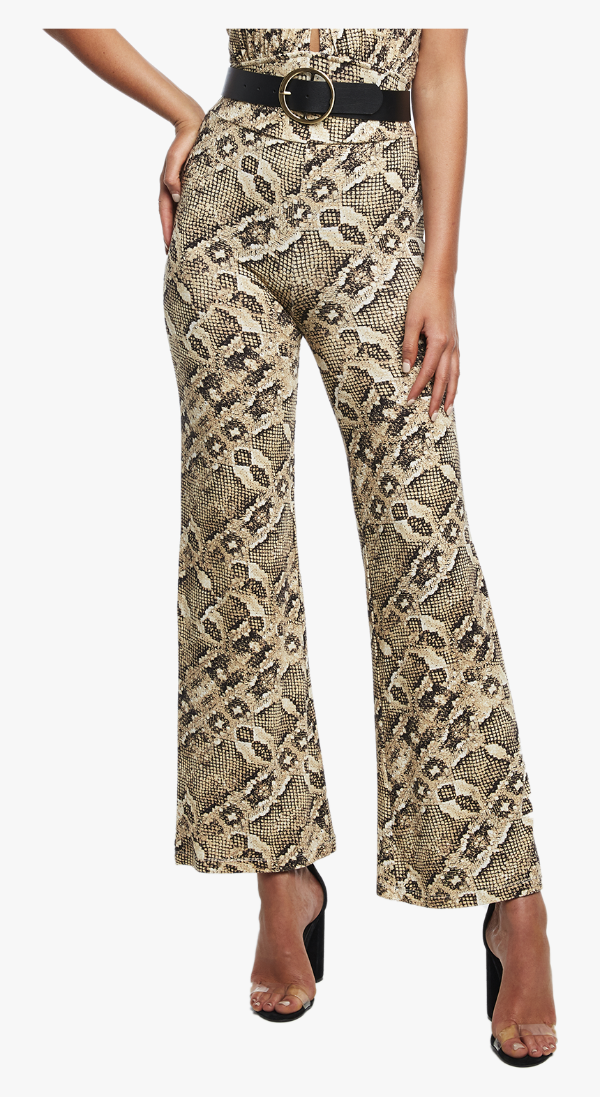 Snake Knit Pant In Colour Egret - High Heels, HD Png Download