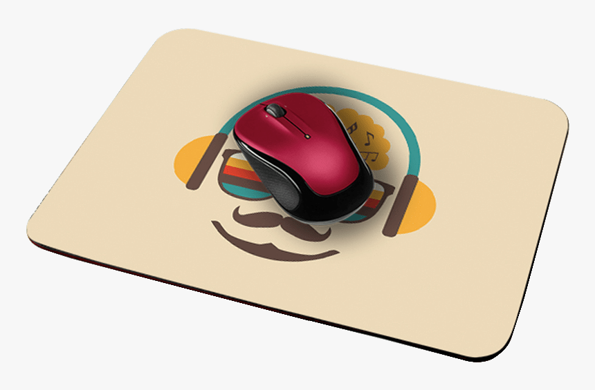 Musical Hipster Designer Leather Mouse Pad - Fast Food, HD Png Download
