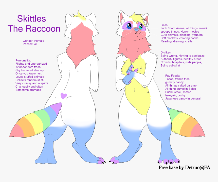 Skittles The Trash Panda - Cartoon, HD Png Download