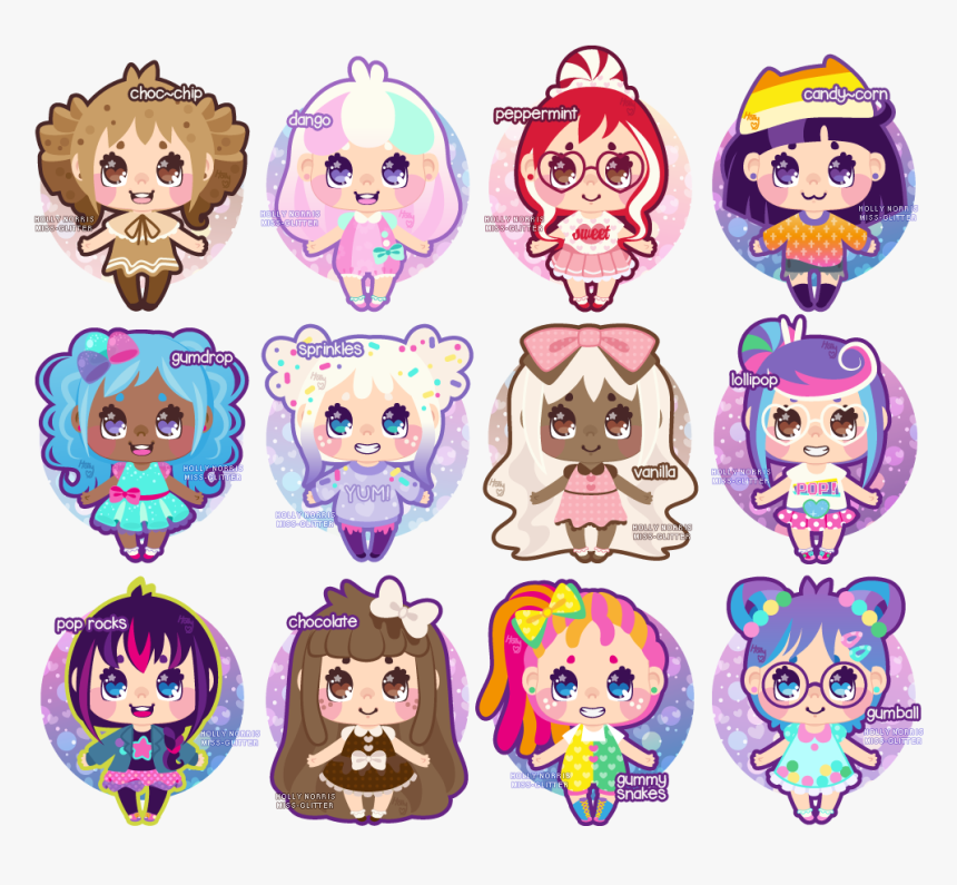 Candies Drawing Cartoon Banner Free Download - Candy Girl Drawing, HD Png Download
