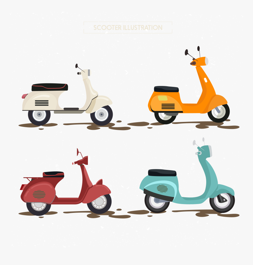 Transparent Razor Scooter Clipart - Vespa, HD Png Download